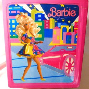 COPY - Barbie Doll Pink Carrying Case Toy Trunk VINTAGE 1991